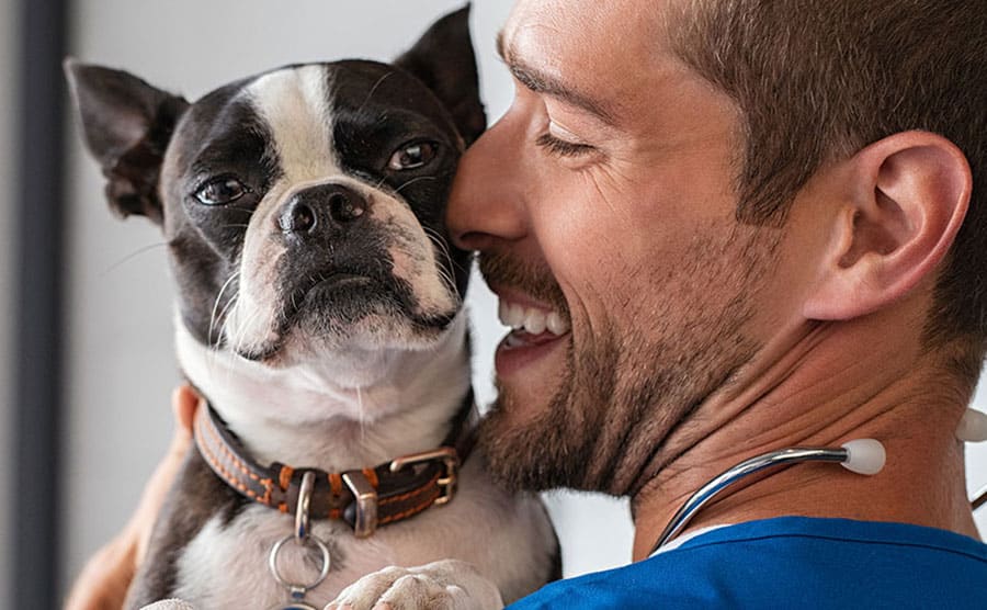 doctor with dog