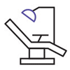 Dentist chair icon