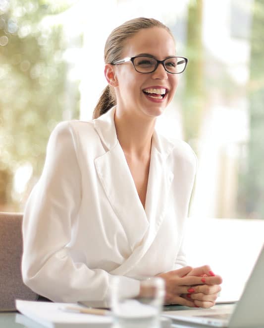 Woman laughing